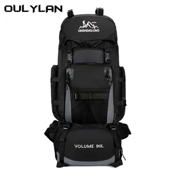 Дорожная сумка для багажа Oulylan Camping Extra Large емкостью 90 л с рюкзаком для предотвращения разбрызгивания воды