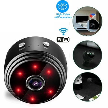 Мини-WiFi камера A9 HD 1080p Удаленная беспроводная видеокамера ночного видения Домашняя камера видеонаблюдения/TF-карта