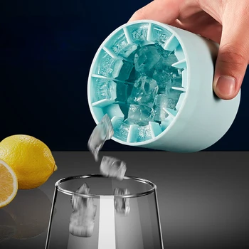 Цилиндрическая Силиконовая форма для кубиков льда Быстрозамораживающаяся Силиконовая Льдогенератор Ice Cup Креативное Цилиндрическое ведерко для льда для виски и пива