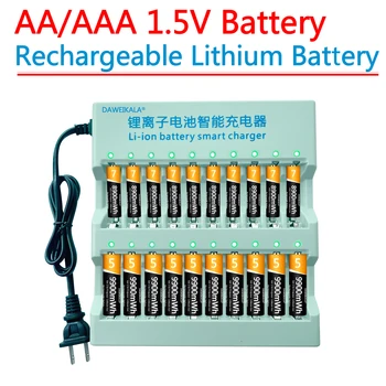 Батарея AA 1.5 V AA AAA Аккумуляторная Батарея 9900 МВтч AA Литий-ионный Аккумулятор для мыши с дистанционным управлением маленький вентилятор Электрическая игрушка