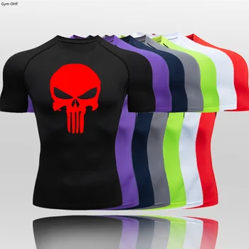 Спортивная футболка Rashguard для джиу-джитсу, BJJ, Спортивная футболка для бодибилдинга, Быстросохнущая компрессионная рубашка для фитнеса, мужская спортивная одежда для занятий бегом, Уличная