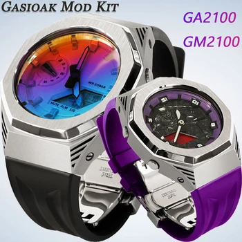 Gen4 Casioak GA2100 GAB2100 Mod kit Металлический Безель Корпус Рамка с Резинкой для GA2110 с Винтами Набор инструментов для модификации Casioak