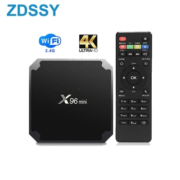 X96 mini Smart Android 9,0 TV Box Amlogic S905W tvbox 2 ГБ 16 ГБ телеприставка 2,4 G WiFi HDR 3D 4K Медиаплеер Google paly x96mini