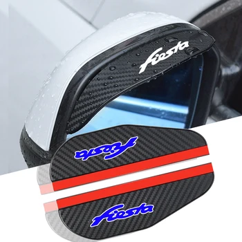 2 шт. Боковое зеркало заднего вида от дождя, козырек для бровей из углеродного волокна для Ford Fiesta MK8 MK7 MK6