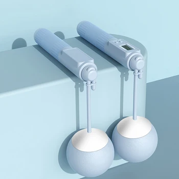 Беспроводные скакалки с противоскользящей ручкой Силиконовые электронные скакалки со счетчиком Портативные легкие для похудения в тренажерном зале