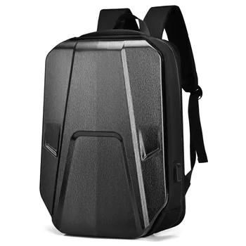 Мужской рюкзак с механической броней, многофункциональные рюкзаки для деловых ноутбуков, USB-зарядка, Водонепроницаемые мужские рюкзаки большой емкости