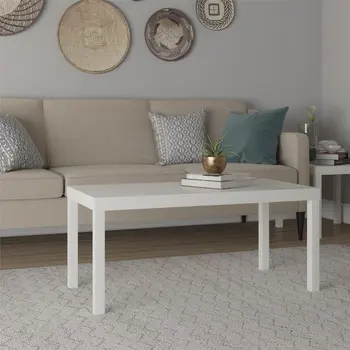 Прекрасный белый журнальный столик - прочный дизайн, идеально подходящий для украшения дома и современной гостиной.