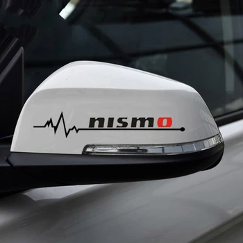 2 X Наклейка на Зеркало заднего Вида Автомобиля Nismo и Аксессуары для Термоаппликации Nissan Tiida Sunny Qashqai March Teana X-trai 12см *2см