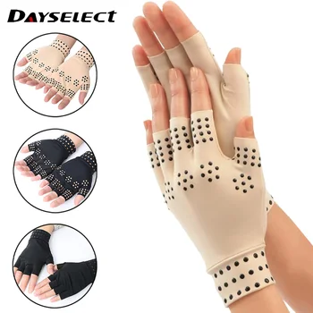 1 пара магнитно-терапевтических перчаток для рук против артрита, Компрессионные медные перчатки для медной терапии, Инструменты для лечения боли, Инструменты для ухода за здоровьем