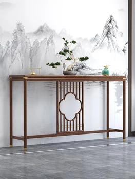 Новый Алтарь в китайском стиле, консоль из орехового дерева, алтарь в вестибюле, гостиная, Длинный узкий стол на конце, стол для подношений.