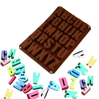 26 Английских букв Большая силиконовая форма для шоколадных конфет A-Z Большими буквами 3D DIY Формы Кухонные Принадлежности Инструменты для выпечки
