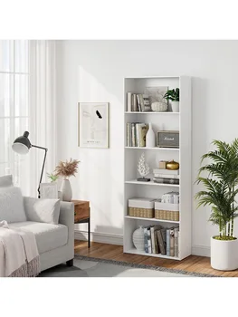 Книжный шкаф с 5 полками Современная многофункциональная мебель для витрин, мебель для книжных полок