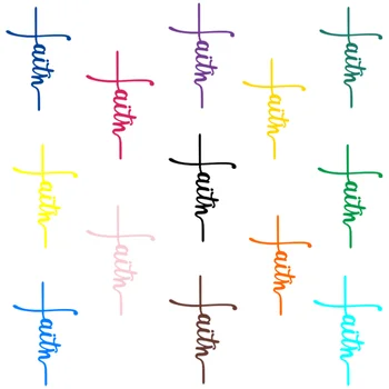 Виниловые термоклеящиеся нашивки для одежды Cross of Faith Доступны в шестнадцати цветах Виниловая наклейка на заказ