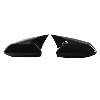 Глянцевый Черный Чехол для зеркала заднего вида из Бычьего Рога, Накладка, Запасные Части для Toyota Corolla 2019-2023