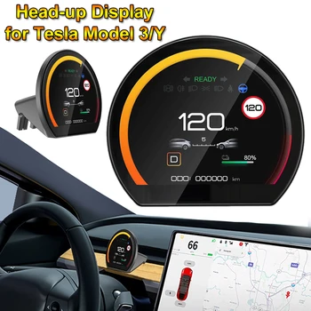 3,54-дюймовый автомобильный дисплей HUD Head Up LCD, цифровой дисплей приборной панели автомобиля для Tesla Model 3/Y