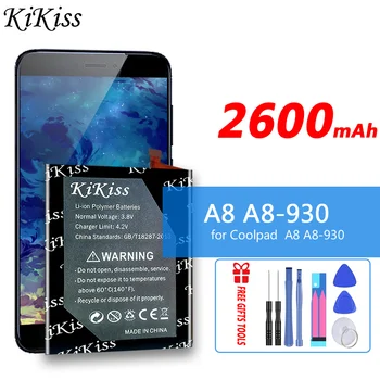 Мощный аккумулятор KiKiss A 8930 2600 мАч для аккумуляторов Coolpad A8 A8-930 A8930 A8930