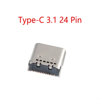 50 шт. /лот USB 3.1 24-контактный разъем USB Type C для зарядки, разъем питания, разъем для зарядки, док-станция для зарядки