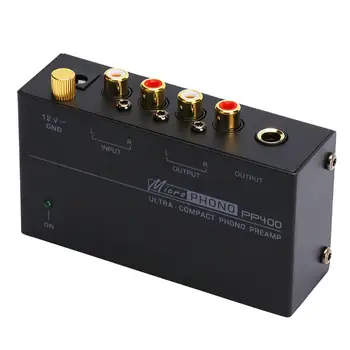 Фоновый предусилитель для проигрывателя PP400, портативный аудиовход RCA, стереофонический проигрыватель, предусилитель для запчастей и аксессуаров