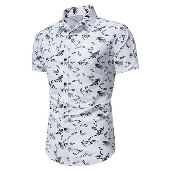 Модные рубашки для мужчин 2023, Летние Рубашки, Блузки для мужчин, Персонализированная футболка с лацканами и пуговицами с принтом, Рубашка с короткими рукавами 패션