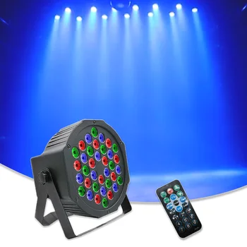 LED 36x3 Вт RGBW Плоский Номинальный Свет DMX Пульт Дистанционного Управления Луч Вечерние Сценический Эффект Свет Стирка Стробоскоп Диско DJ Проектор Освещение