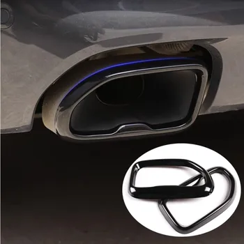 Для BMW X3 2018-2021 Автомобильный глушитель из нержавеющей стали, Выпускная крышка выхлопной трубы, задняя Горловина, Декоративная рамка, Наклейка, Аксессуары