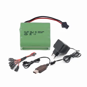 7,2 В 4500 мАч Ni-MH аккумуляторная батарея SM plug с зарядным устройством для электрических игрушек для гонок по бездорожью с дистанционным управлением 7,2 В 3000 мАч
