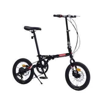 Складной Велосипед Дорожный Велосипед 16-дюймовый Велосипед для взрослых Портативный с переменной скоростью на открытом воздухе Нескользящая углеродистая сталь Для мужчин и женщин