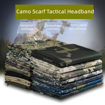 160X45 см Военно-тактический камуфляжный шарф с сеткой, дышащая повязка на голову, сетчатый шарф для мужчин