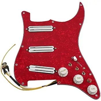 SSS Prewired Strat Guitar Pickguard Set Многофункциональный Переключатель с Мини Звукоснимателями Humbucker High Output DCR 3 Single Cut Way Switch