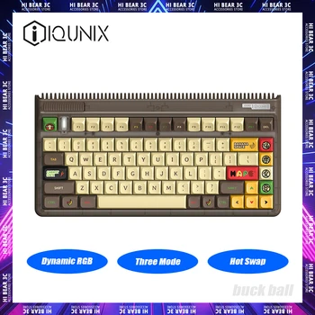 Беспроводная механическая клавиатура IQUNIX OG80 Динамическая RGB Трехрежимная игровая клавиатура Горячая замена 83 клавиши Эргономика ПК Геймер Ноутбук Mac