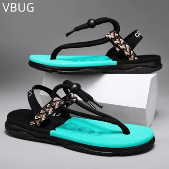 Мужские летние сандалии, подходящие по цвету Модные сандалии двойного назначения, пляжная обувь, повседневная дышащая модная водонепроницаемая летняя обувь, Основная одежда