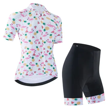 Flamingo 2024 Летний женский комплект одежды для велоспорта ciclismo из аэродинамической ткани с передней пластиной и рукавом, Светоотражающий Трикотаж для велоспорта
