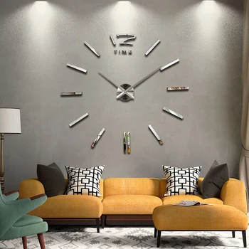 Новые часы horloge watch акриловые зеркальные наклейки на стену из настоящего кварца в гостиной Современный 3D колокольчик своими руками Бесплатная доставка