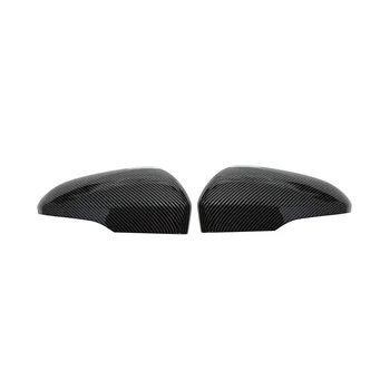 Автомобильная черная крышка зеркала заднего вида из углеродного волокна, крышка корпуса зеркала заднего вида для Ford US Standard Mondeo Fusion 2013-2021