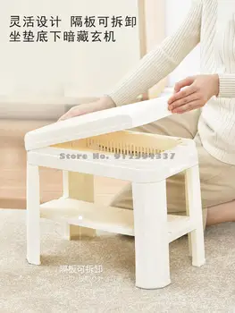 Японский табурет для смены обуви, на котором при входе в дом может сидеть маленький табурет для взрослых, креативный легкий роскошный прямоугольный табурет для хранения вещей