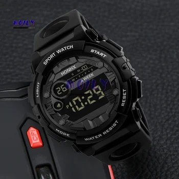 Honhx Роскошные мужские цифровые светодиодные часы с датой, спортивные мужские уличные электронные часы, роскошные модные Креативные Подарочные часы