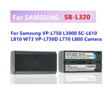 100% Оригинальный Аккумулятор SB-L320 Для Samsung VP-L750 L3000 SC-L610 L810 W73 VP-L750D L770 L800 Аккумулятор Камеры 4400 мАч