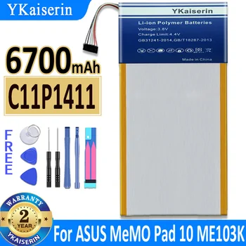6700 мАч YKaiserin Аккумулятор C11P1411 для ASUS MeMO Pad 10 Pad10 ME103K K01E ME0310K ME103 Аккумулятор большой емкости