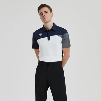 Мужская одежда для гольфа, Дышащая эластичная рубашка поло, мужской спортивный топ с коротким рукавом, Длинные брюки, брюки для гольфа