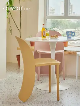 Магазин чая с молоком уличный пластиковый стул со спинкой креативный обеденный стул домашний простой сетчатый красный стул для макияжа ins настольный табурет