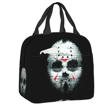 Термоизолированная сумка для ланча с персонажем фильма ужасов, Ланч-бокс убийцы на Хэллоуин, Ланч-бокс для женщин, Детское питание, Портативные сумки для хранения пикника.