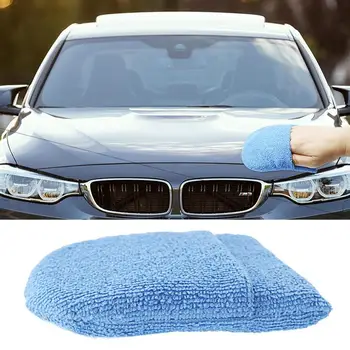 Губка для автомобильного воска, прочные подушечки-аппликаторы из микрофибры С кармашком для пальцев, Многофункциональная подушечка для чистки автомобиля, автоаксессуары