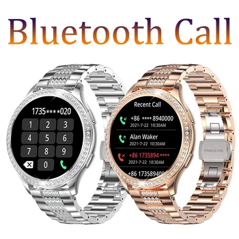LEMFO смарт-часы для женщин ультратонкие Пульсометр Кровяное давление Bluetooth Вызов AK53 smartwatch 2023 210 мАч 1,32 