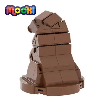 Творческий костюм MOOXI Коричневая шляпа Модель Строительный блок В сборе Совместимые кирпичики Игрушка для детей и взрослых Праздничный подарок MOC1202