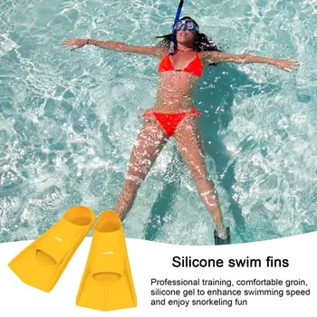 Ласты для тренировки плавания Силиконовые профессиональные ласты для подводного плавания Короткие Мужские Женские ласты для плавания с трубкой Детские ласты Снаряжение