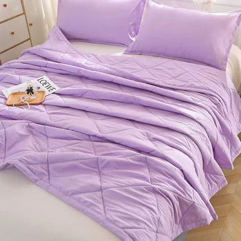 Выстиранное хлопчатобумажное одеяло, Лоскутное Летнее одеяло, Тонкое одеяло, Охлаждающее одеяло для кондиционирования воздуха, охлаждающее пуховое одеяло