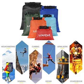 Lixada, 6 ШТ, уличный водонепроницаемый гермомешок, сумка для хранения дрифтинга, катания на лодках, каякинга, хранения одежды для пляжных водных видов спорта.