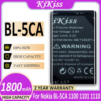 1800 мАч BL-5CA BL5CA Аккумулятор для телефона Nokia 1110 1111 1112 1200 2310 5130XM 7600 N70 E60 5030 C2-00 C2-01 X2-01 BL 5CA Аккумулятор
