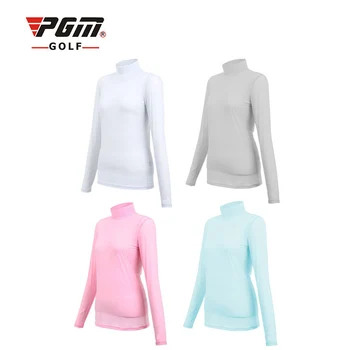 Солнцезащитный крем для гольфа PGM, женская летняя одежда, нижнее белье, футболки со льдом, спортивные рубашки, женская одежда для бега с длинным рукавом, одежда для гольфа