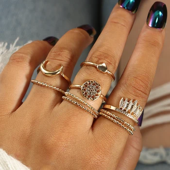 Новое Модное Геометрическое Высококачественное Золотое кольцо, Полумесяц, Тонкие Кольца с Луной на палец Для женщин, Очаровательные Подарки